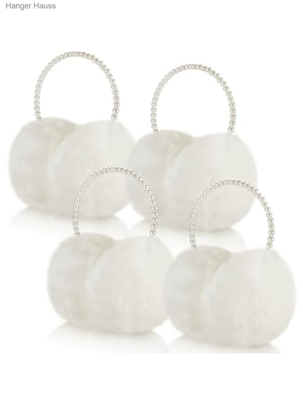 Faux Fur Pearl Earmuffs Winter Ear Warmers Women Fluffy Headband